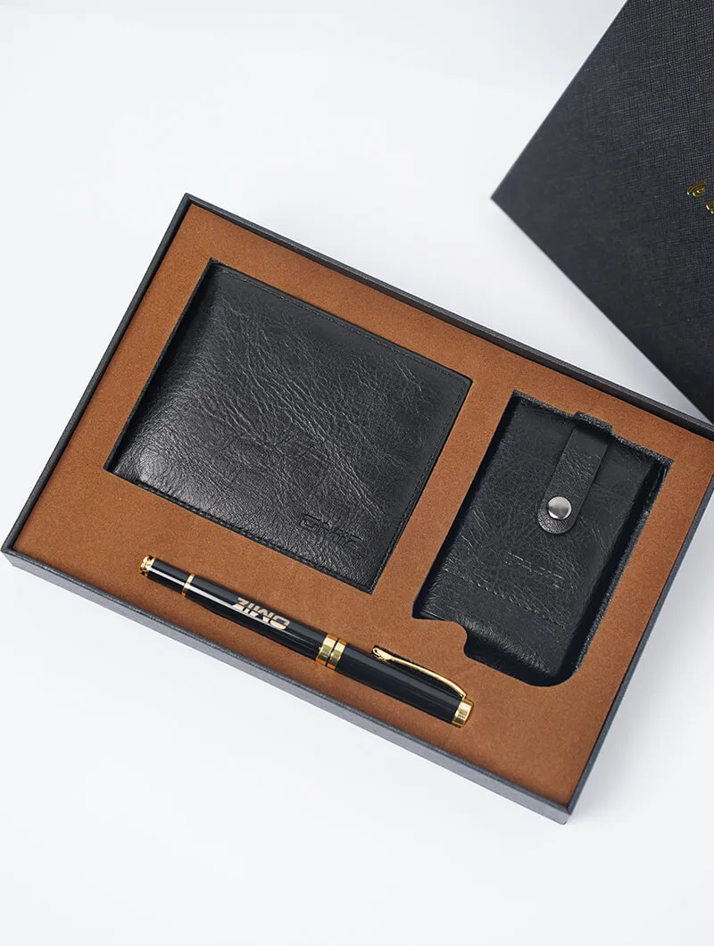 Coffret Cadeau Portefeuille et Stylo+ Portecarte